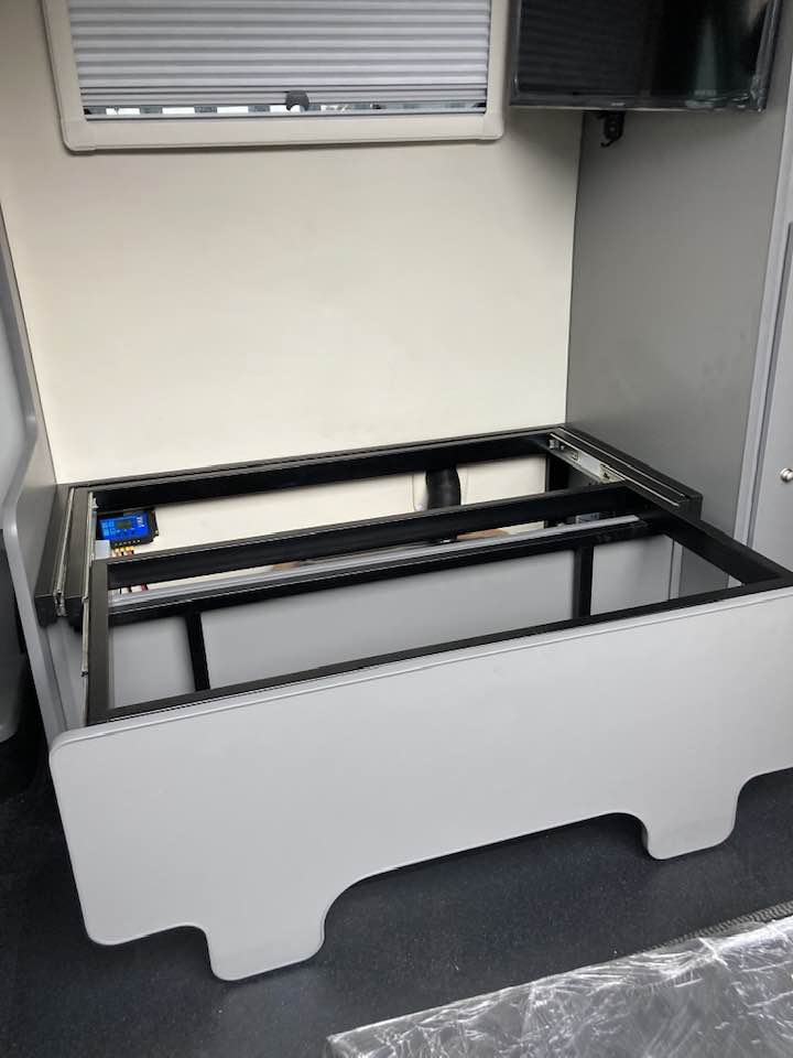 Xplore Aluminium Superlight Bench Seat Pull Out Bed Frame for Camper Van Conversion Aluminium