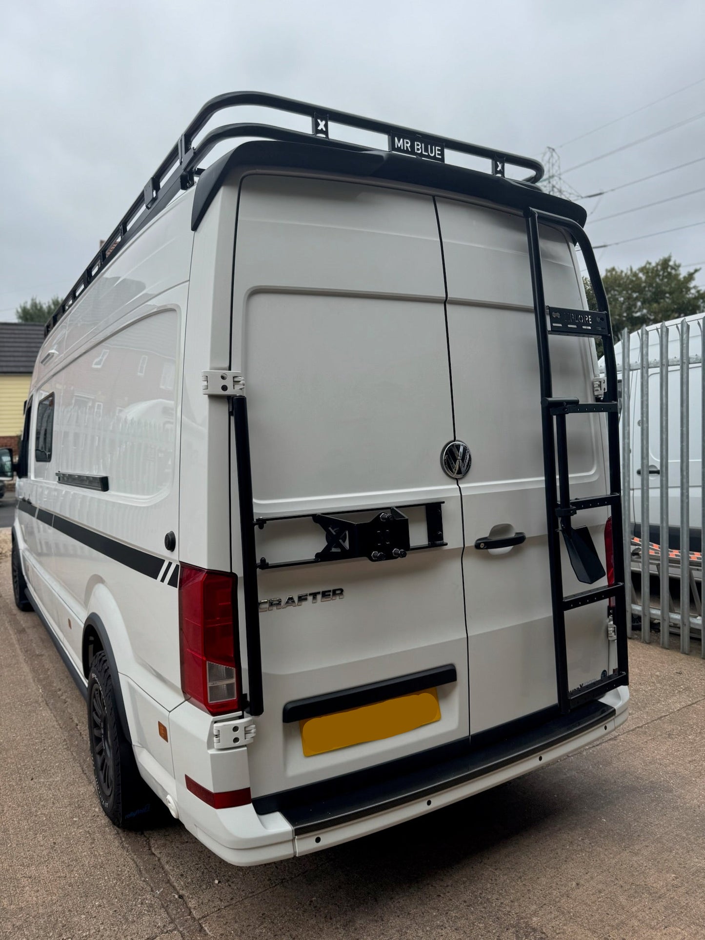 Xplore Campers Rear Door Spare Wheel Carrier - Mercedes Sprinter / VW Volkswagen Crafter / MAN TGE Mild Steel
