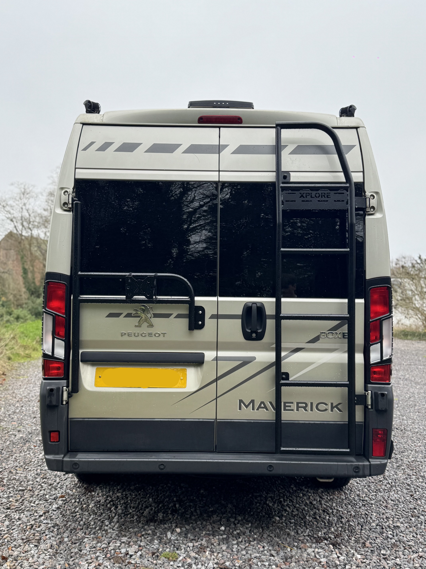 Xplore Campers Rear Door Spare Wheel Carrier - Fiat Ducato / Peugeot Boxer / Citroen Relay - Mild Steel