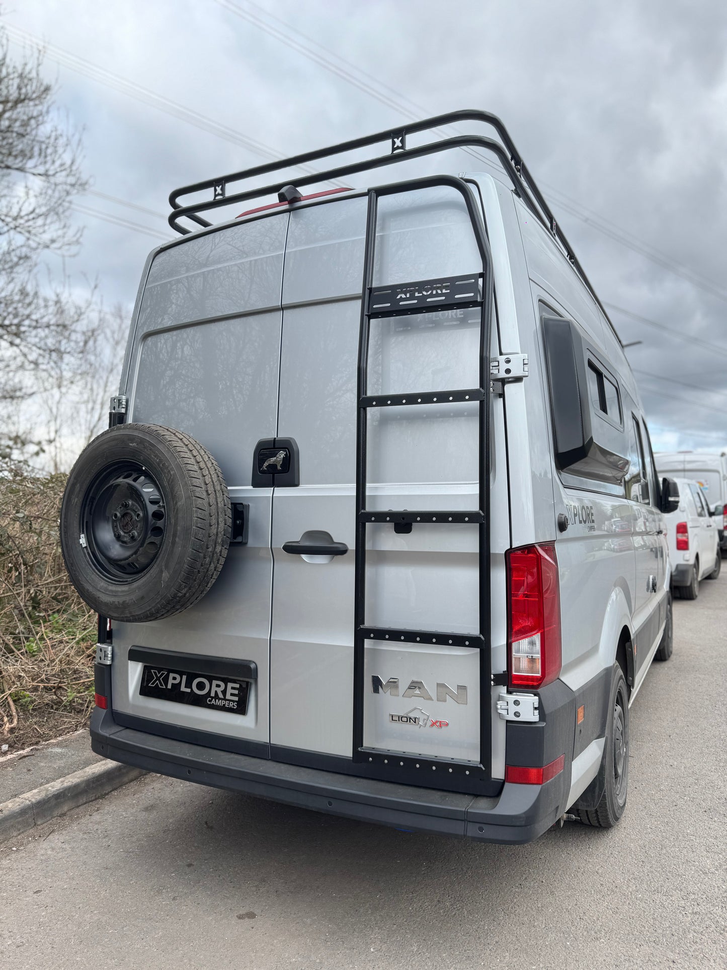 Xplore Campers Rear Door Ladder - Mercedes Sprinter / VW Crafter / MAN TGE Mild Steel