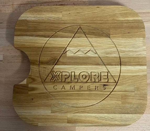 Xplore Campers - Oak Cutting Board - Square