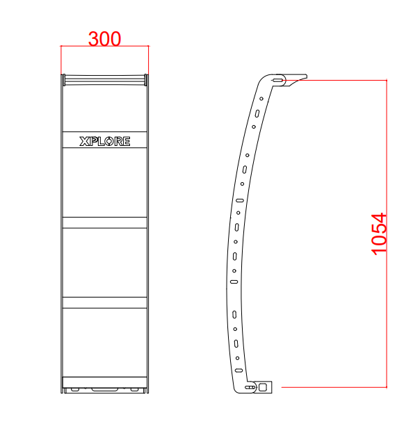 Mild Steel Xplore Volkswagen Caddy Rear Door Ladder