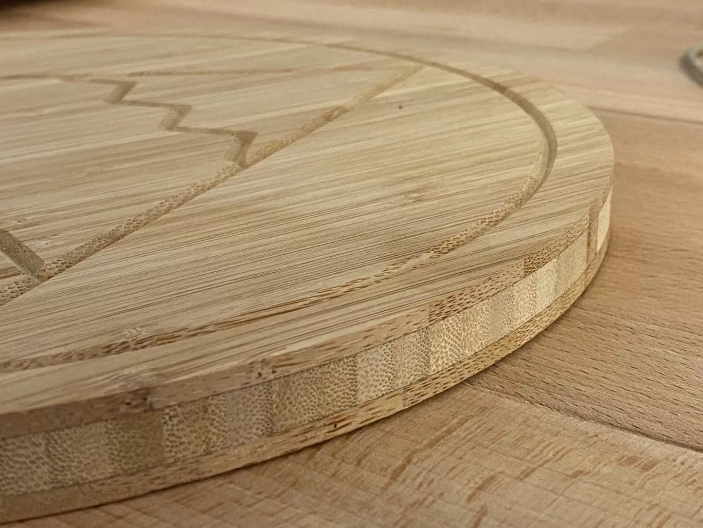 Xplore Campers- Bamboo Cutting Board - Round
