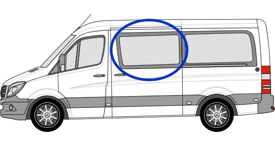 VW Crafter/ MAN TGE Side Window - Including installation