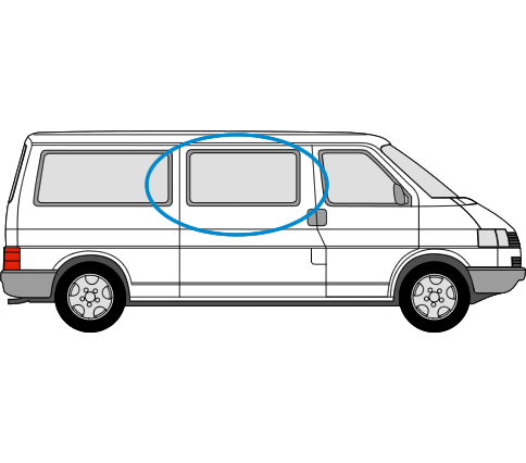 VW T4/T5/T6 Side Window - Including installation
