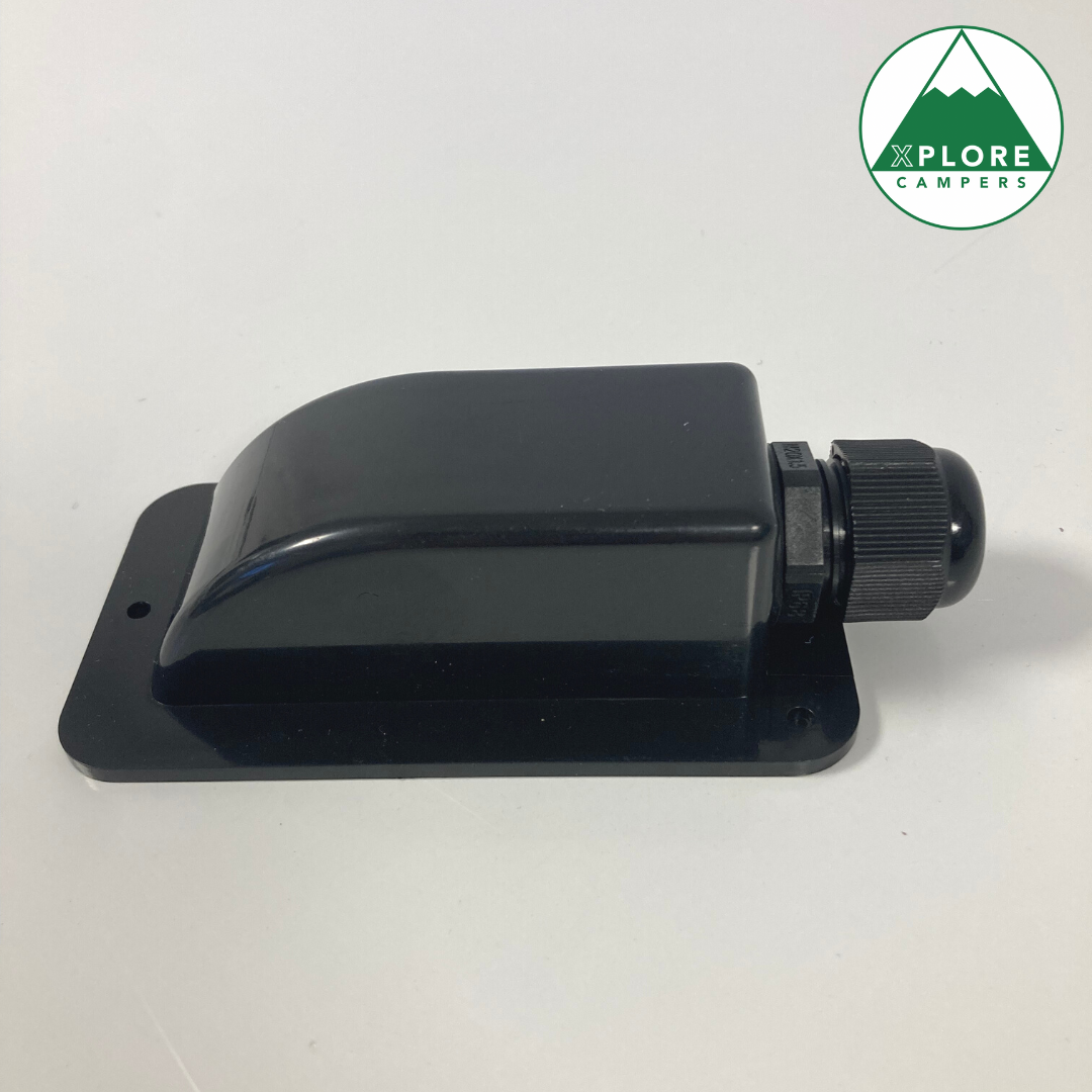 Solar Cable Gland Waterproof Single Port Cable Entry Box 3mm to 12mm - Black