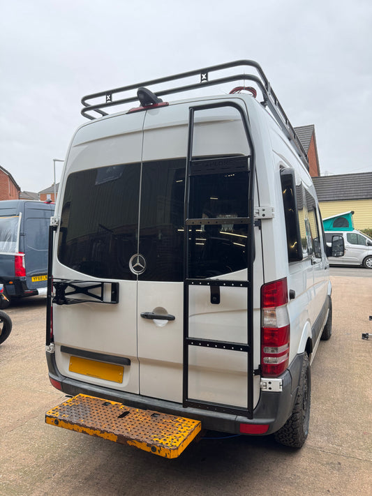 Xplore Campers Rear Door Ladder - Mercedes Sprinter / VW Crafter / MAN TGE Mild Steel