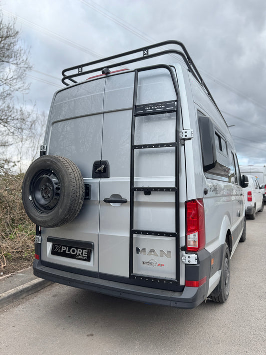 Xplore Campers Rear Door Ladder - Mercedes Sprinter / VW Crafter / MAN TGE / VW Caddy - Aluminium