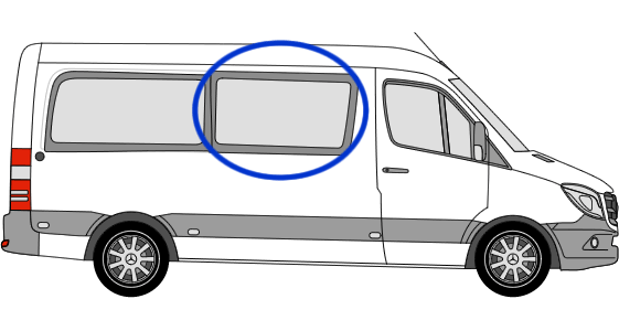 VW Crafter/ MAN TGE Side Window - Including installation