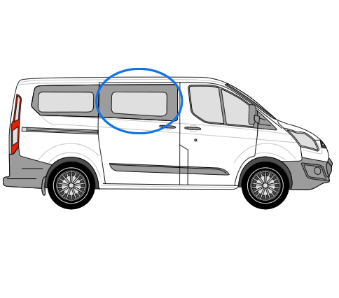 Ford Transit / Transit Custom Side Window - Including installation