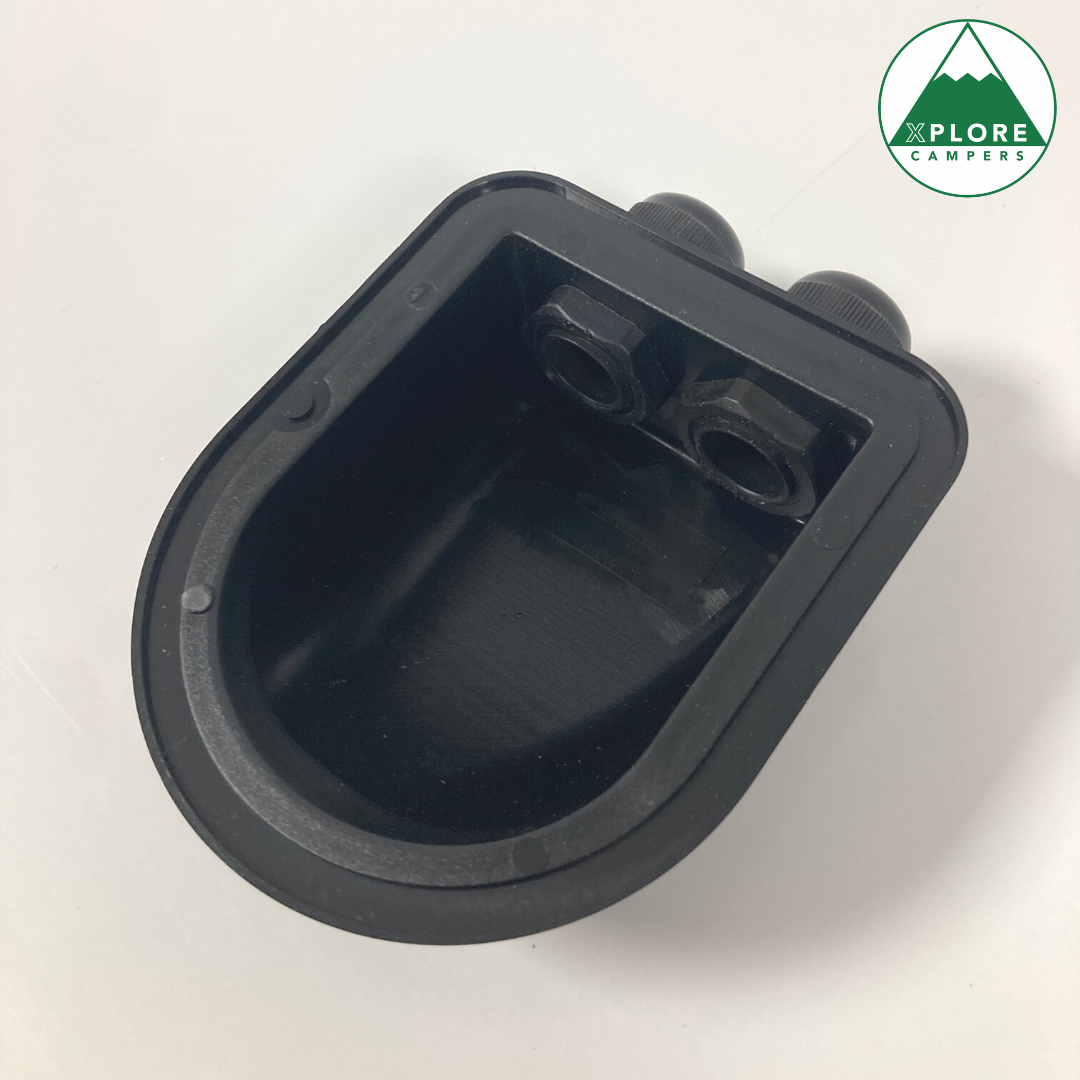 Solar Cable Entry Gland Waterproof Double Entry Housing for Solar Panels - Black